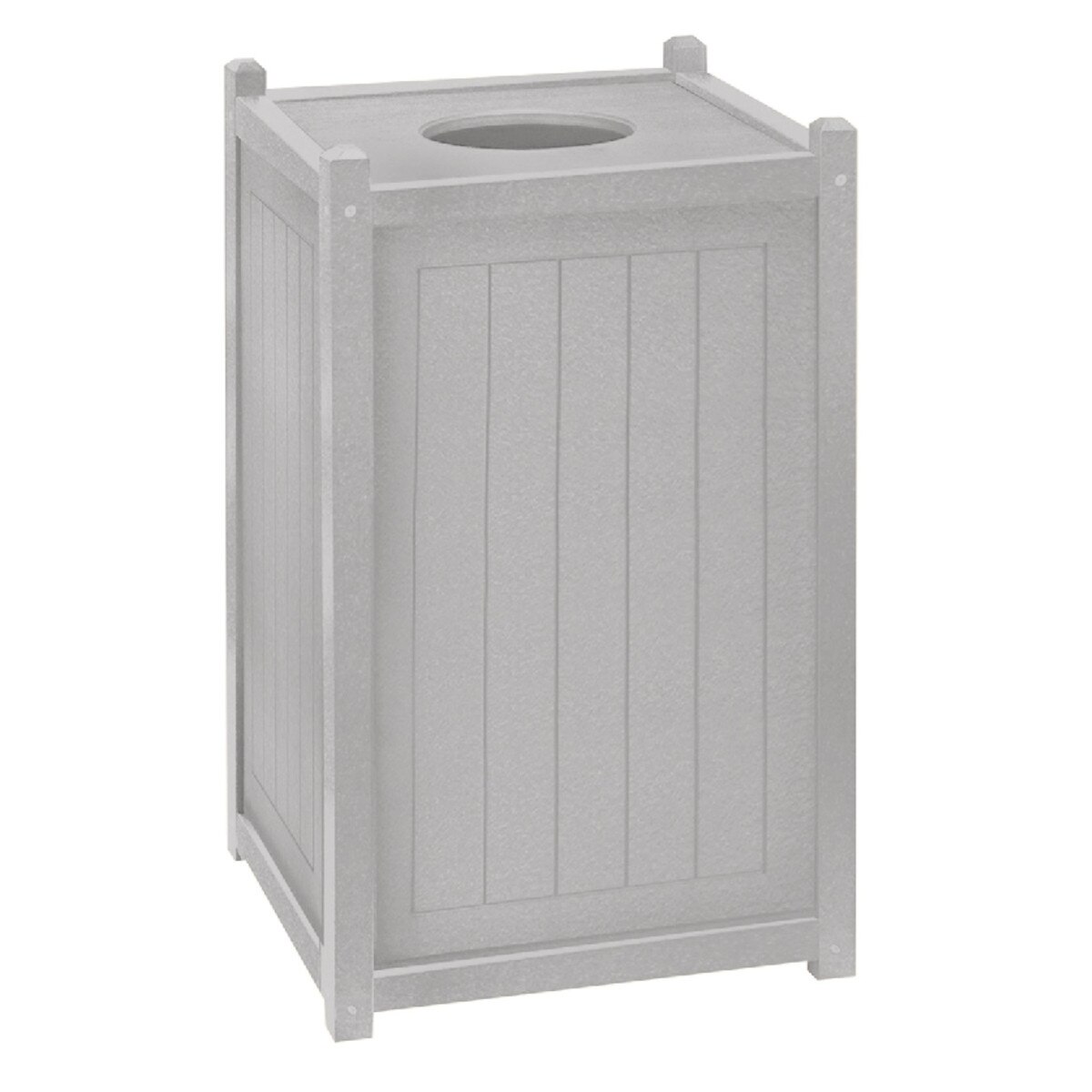 22 Gallon Square Trash Light Gray